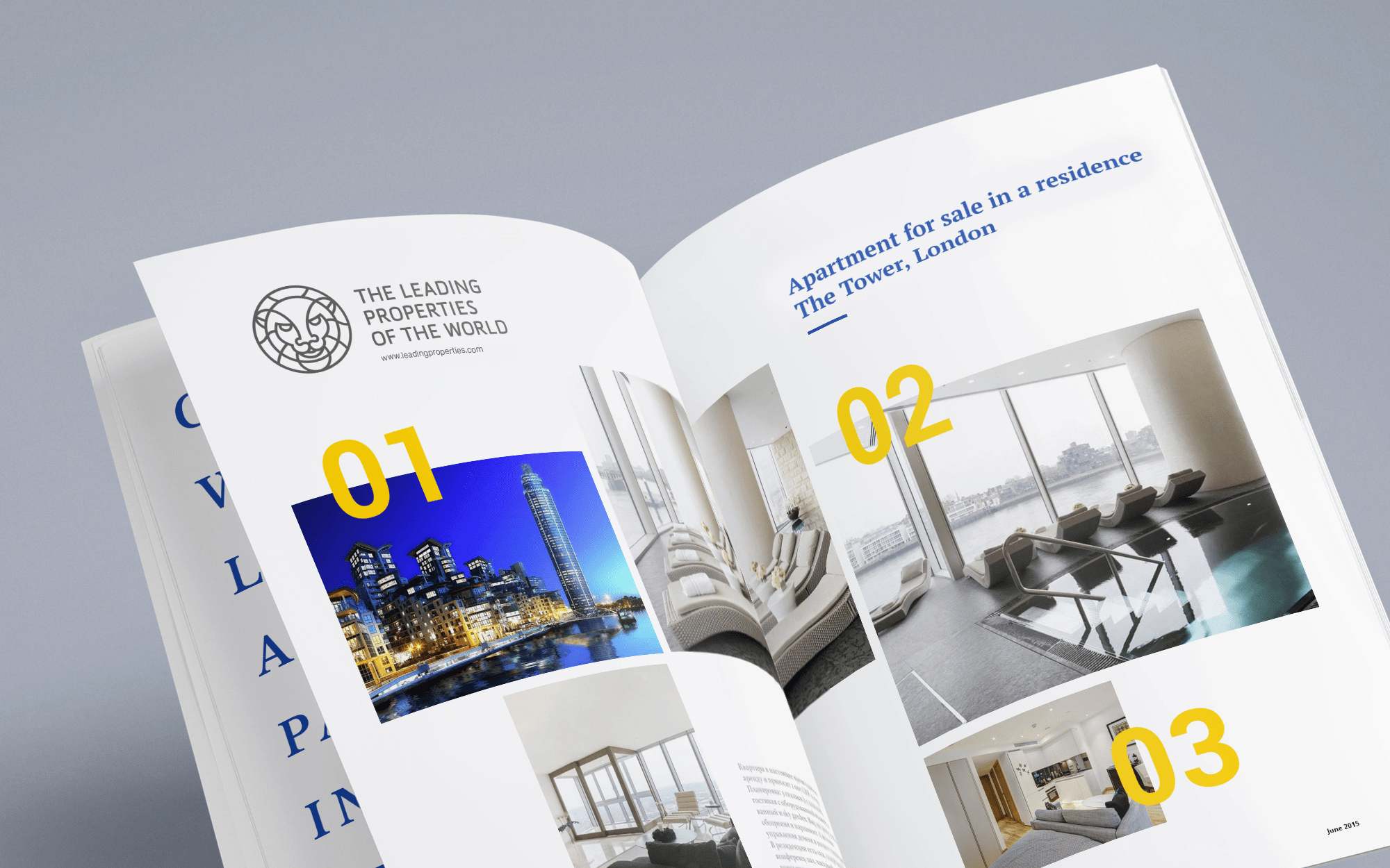 Luxury real estate booklet design sample.