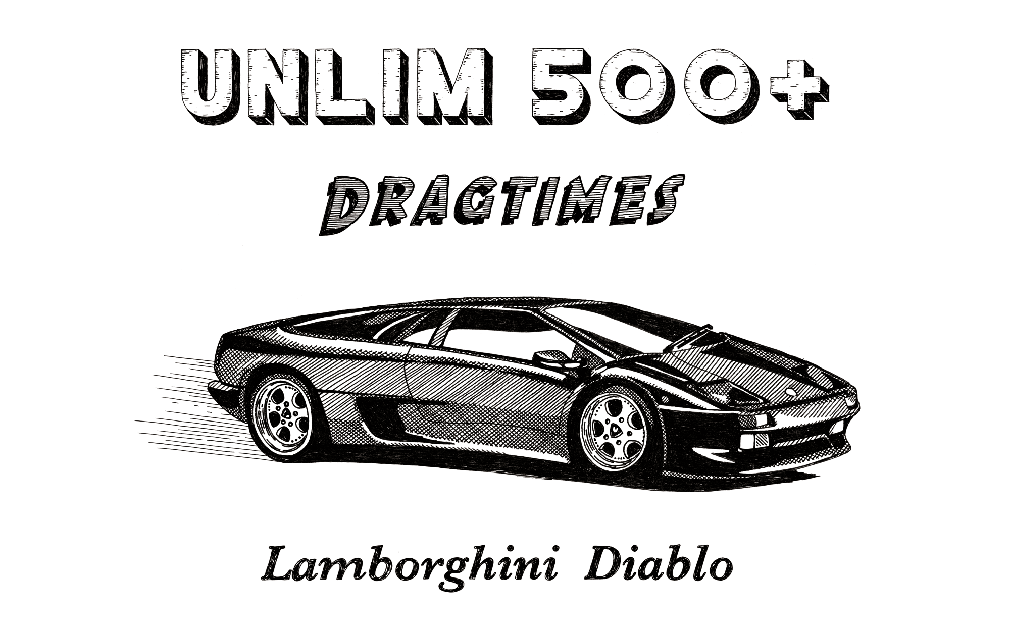 Lamborghini Diablo illustration