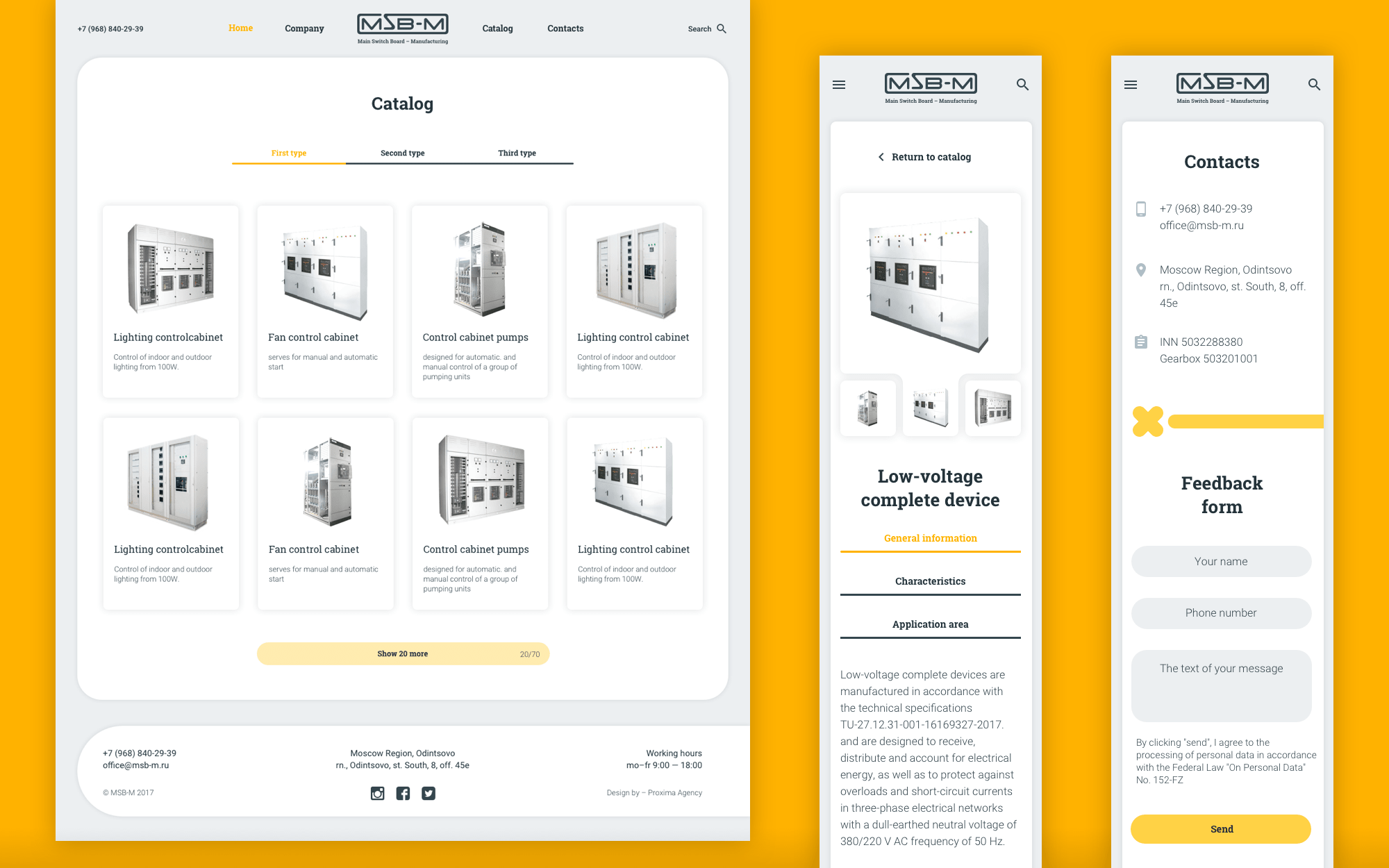 industrial company web-site design