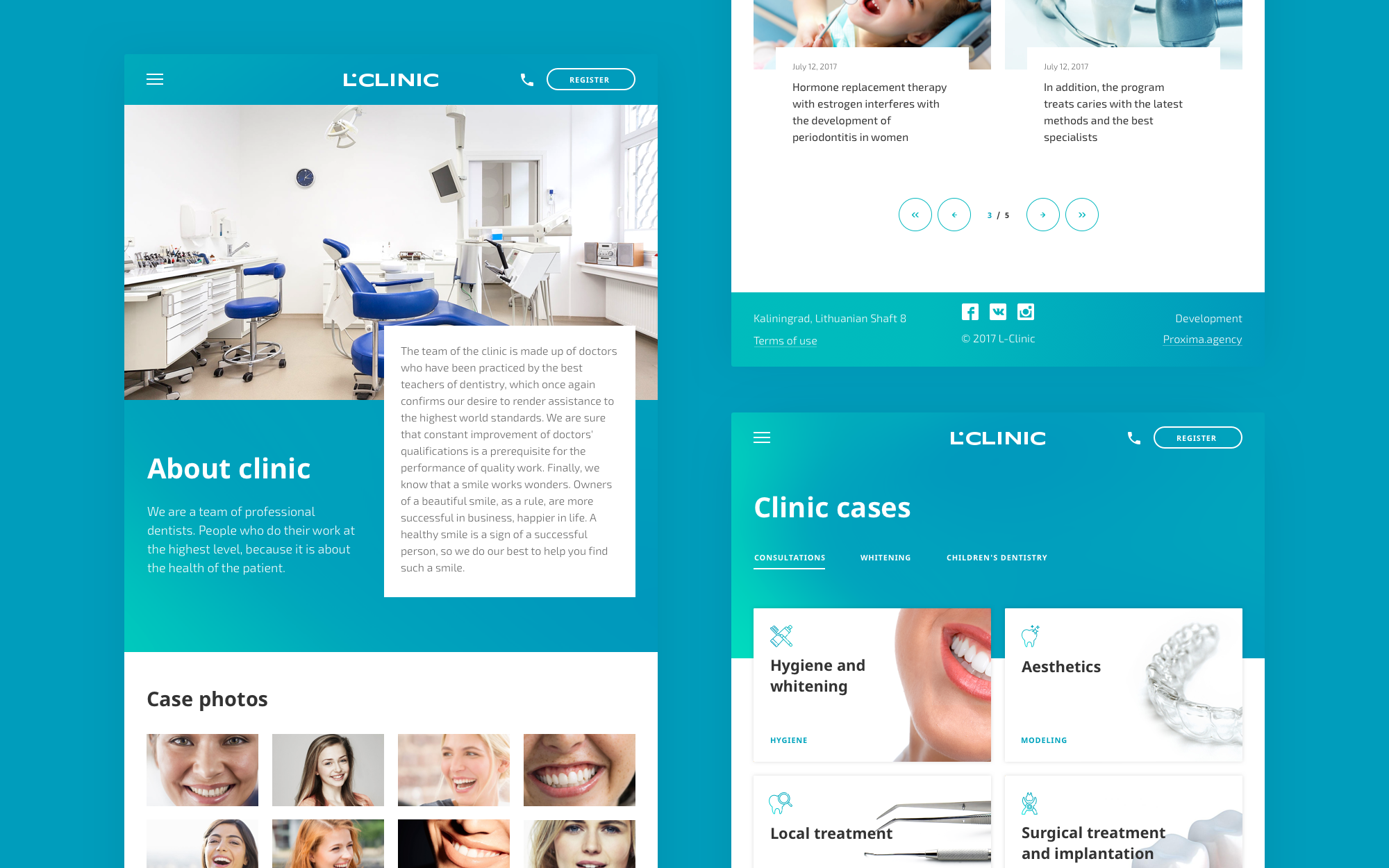 Medical web-site UX/UI design