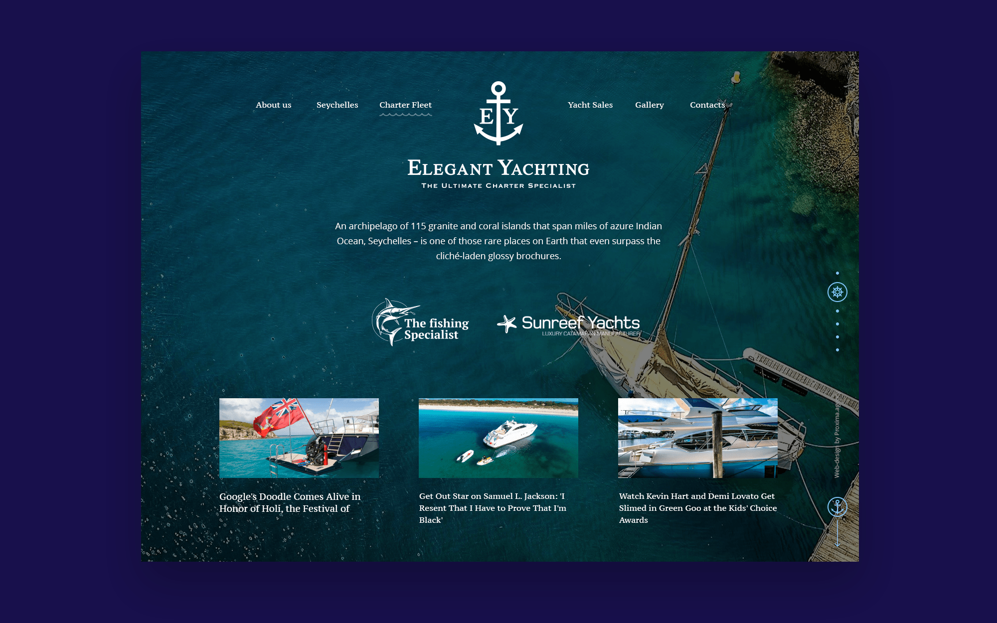 Yachting web-site main page
