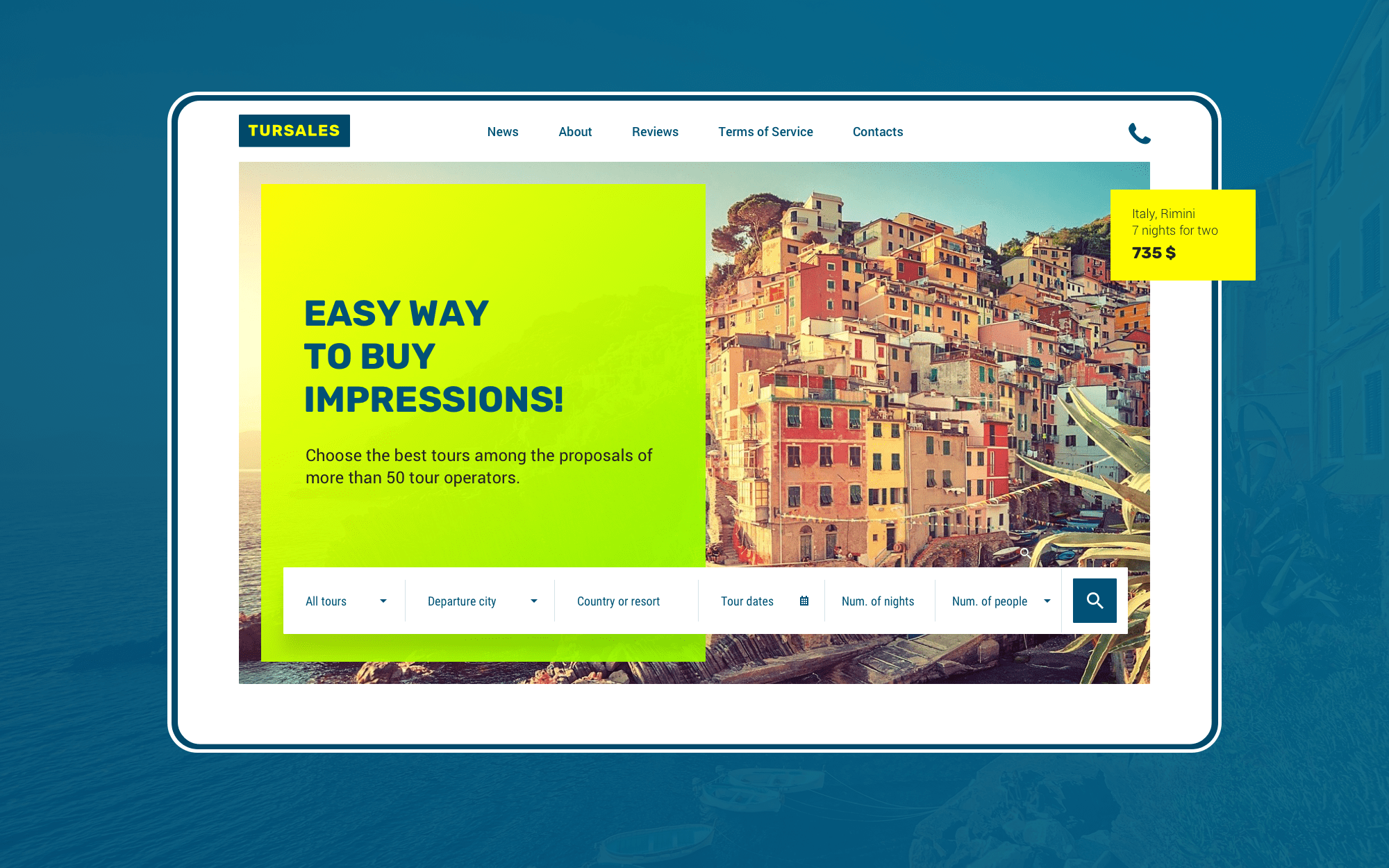 Touristic web-site design